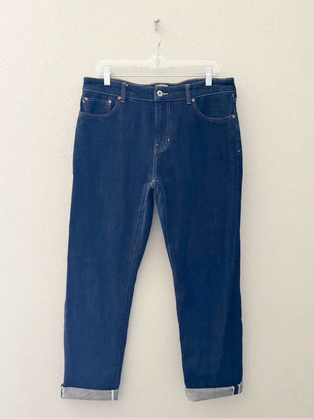 Flint & Tinder Athletic Tapered Selvedge Jean 33 x 31 Dark Denim Classic Minimal